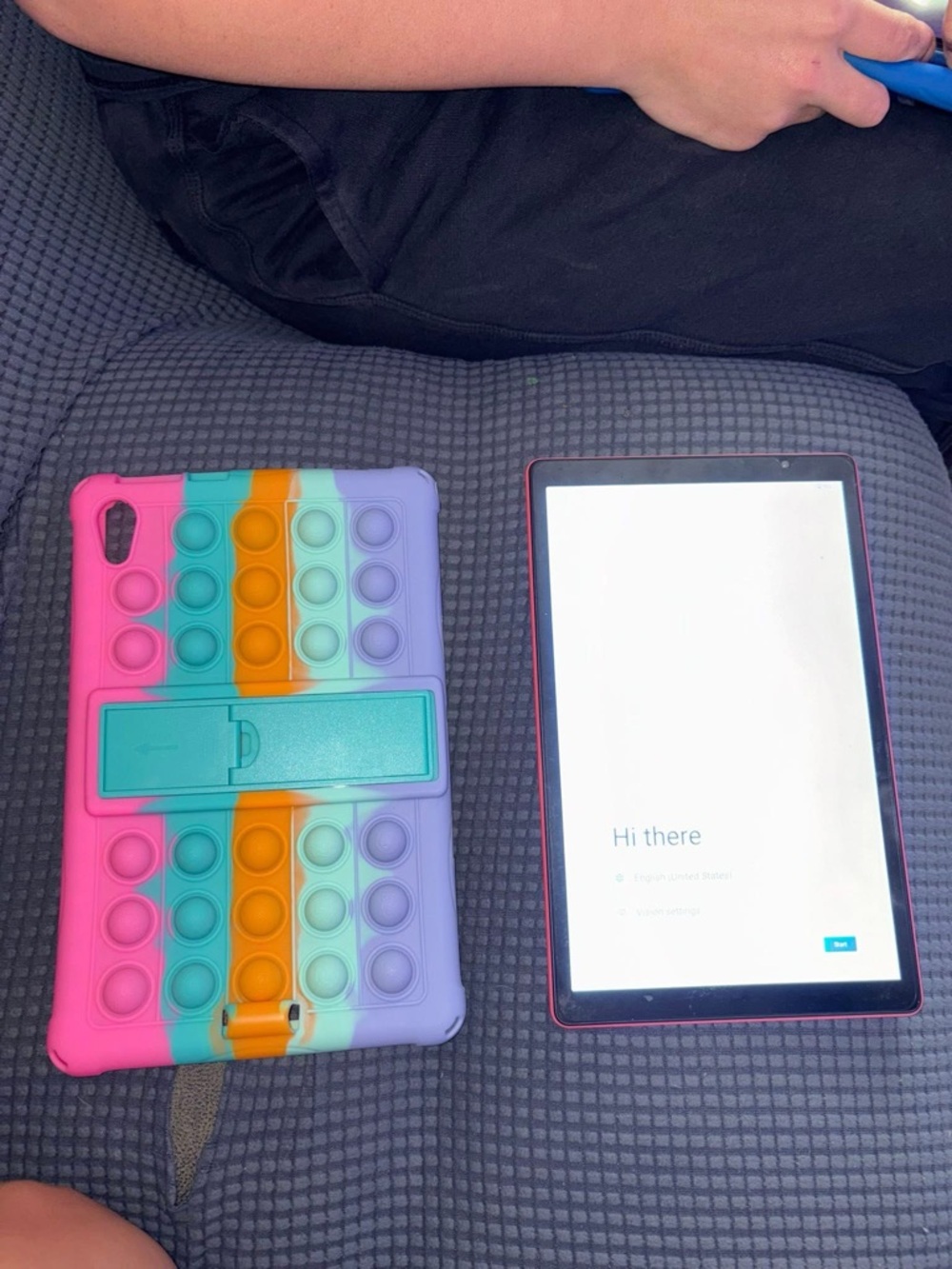 Pink Tablet with Colorful Protective Case - Picture 2 of 2